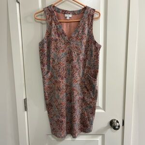 J. Jill Vibrant Paisley Effortless Everyday Sleeveless Mini Dress